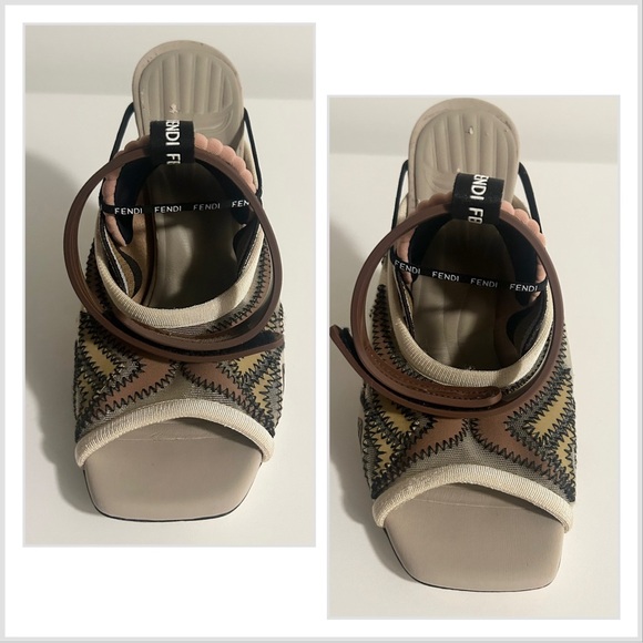 Beautiful Authentic Fendi Neoprene FFreedom Open Toe Sandals. Lightly Worn - Picture 8 of 12